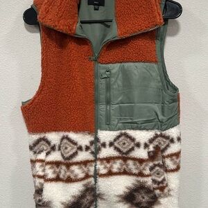 Forever 21 Orange and Green Vest